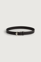 GENUINE LEATHER BRUSHED METAL BELT