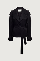CROPPED FLOWY TRENCH COAT
