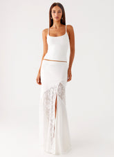 Dasie Lace Maxi Skirt - White