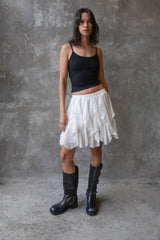 RUFFLE LACE MINI SKIRT