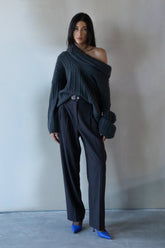 OVERSIZED SLOUCHY OFF THE SHOULDER SWEATER