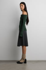 RIBBED OFF THE SHOULDER SWEATER