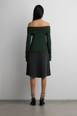 RIBBED OFF THE SHOULDER SWEATER