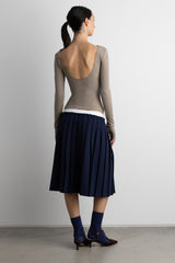 OPEN BACK LONG SLEEVE TOP