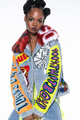 100 PERCENT THAT B PATCHWORK DENIM JACKET