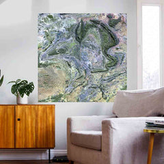 36x36 inch MacDonnell Satellite Poster Displayed by Window