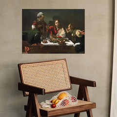 24 inch The Supper at Emmaus Decal Installed Above Chair