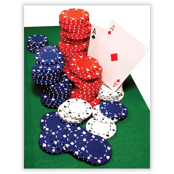 Poker Cards & Chips Glossy Poster Printed | Wallhogs