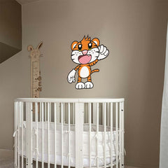 32x36 inch Cartoon Tiger Wall Decal Installed in Nursery