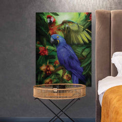 27x36 Spirit of the Tropics Decal Installed Above Nightstand