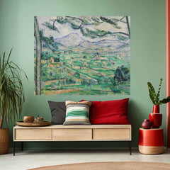 48 inch Montagne Sainte-Victoire Decal Installed Above Coffee Table