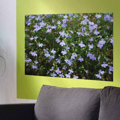 24x36 inch Purple Flowers Decal Installed on Wall