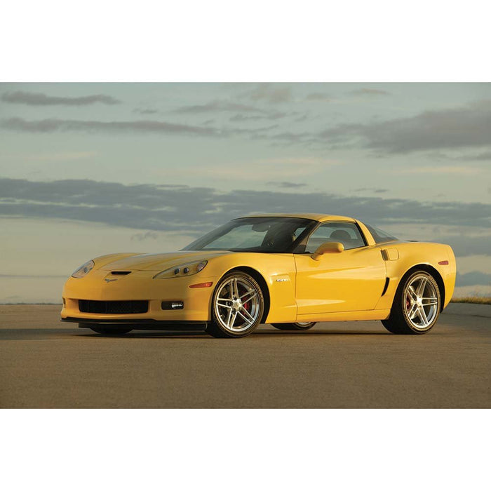 Yellow Corvette Z06 gloss poster printed | Wallhogs