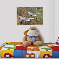 24 inch Dual f-16 Fighting Falcons Installed in Kids Room