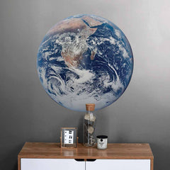 24x24 inch Earth Wall Decal Installed Above Nightstand