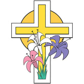 Easter Cross Wall Decal Printed & Die-Cut | Wallhogs