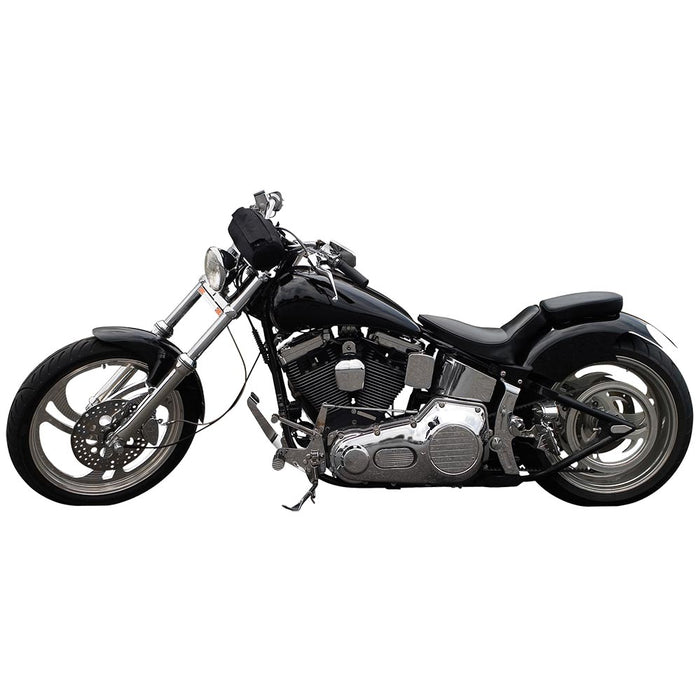 Black Fat Boy motorcycle die-cut wall decal printed | Wallhogs
