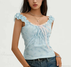 Floral Lace Patchwork Sleeveless Slim Fit Club Crop Vest
