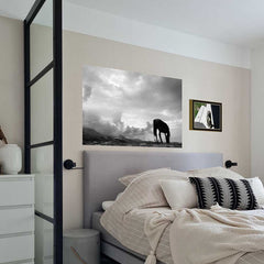 36 inch Grazing Horse Decal Installed Above Bed