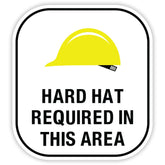 Hard Hat Sign Wall Decal Printed | Wallhogs