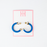 Hoo Hoops, Small Hoop Earrings (royal blue)