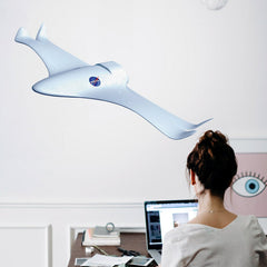 36 inch NASA Smart Plane Die-Cut Decal Installed in Office