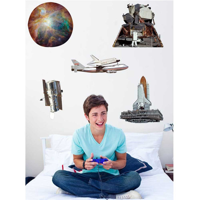 Space Pack 3 Wall Decals Installed | Wallhogs
