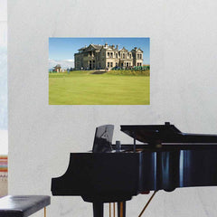 16x24 inch St. Andrews Golf Club Decal Installed Above Piano