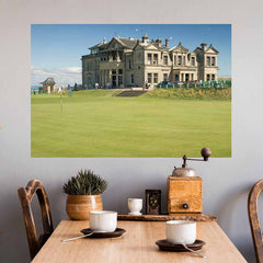 24x36 inch St. Andrews Golf Club Decal Installed Above Dining Table
