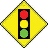 Stop Light Ahead Sign Wall Decal Printed & Die-Cut | Wallhogs