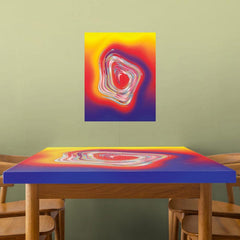 24 inch Redhole Wall Decal Installed Above Table