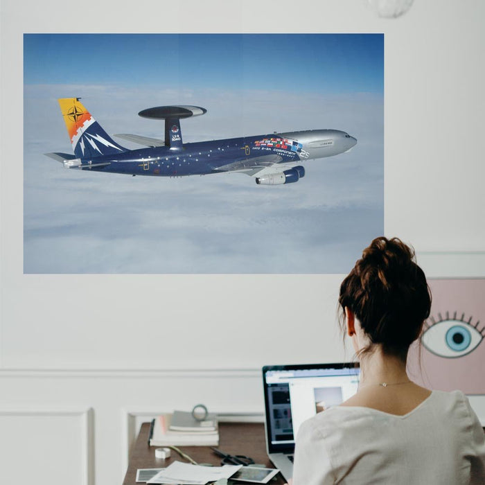 36 inch Radar Plane Wall Decal Installed in Office