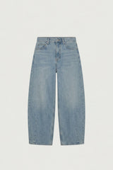 MID-RISE DARTED BARREL LEG JEAN