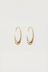 OVAL HOOP EARRING