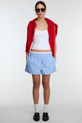 STRIPED COTTON POPLIN BOXER SHORT