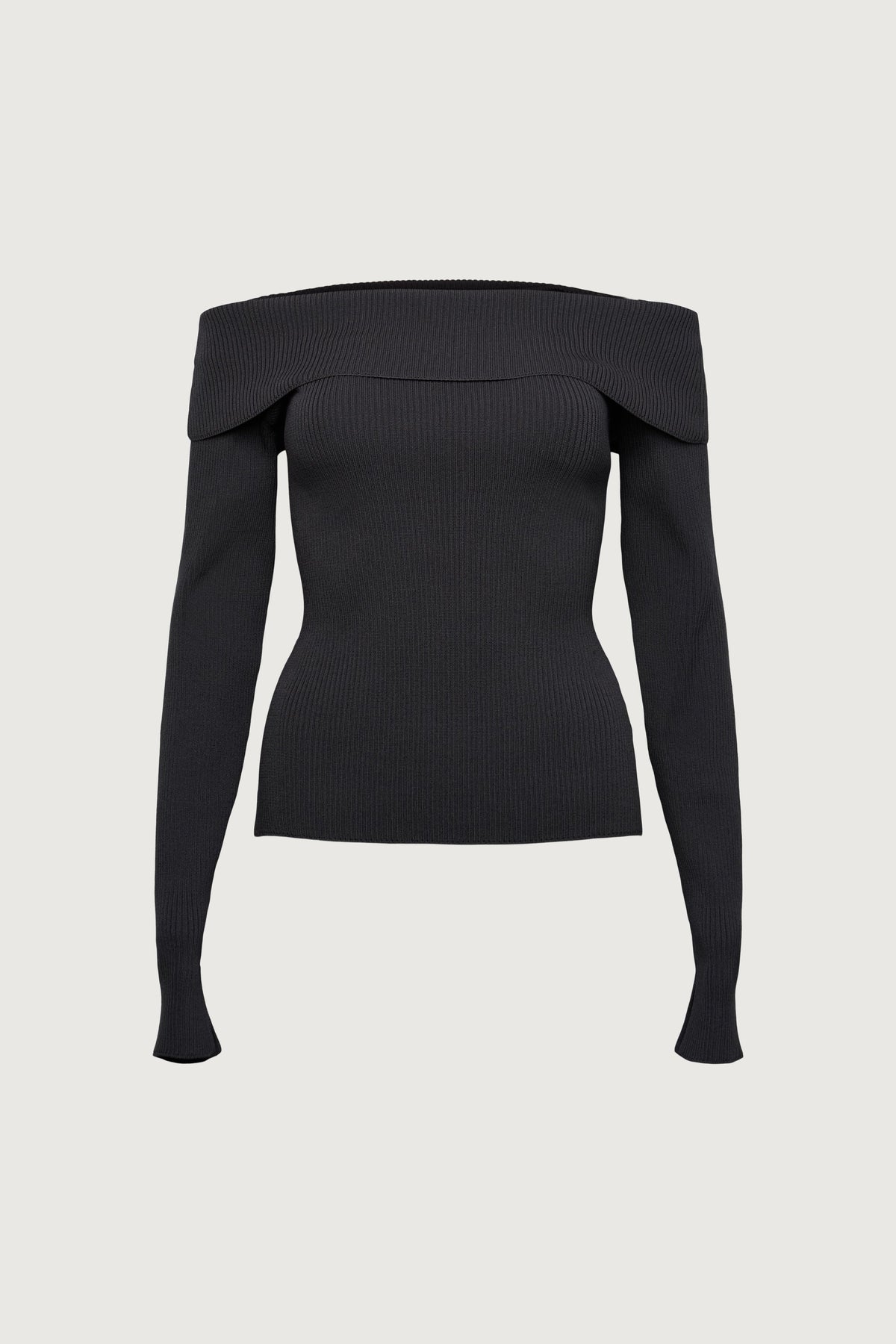 RIBBED OFF THE SHOULDER SWEATER