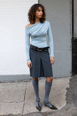 GATHERED OFF SHOULDER TOP