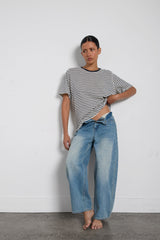 CONTRAST NECK T-SHIRT