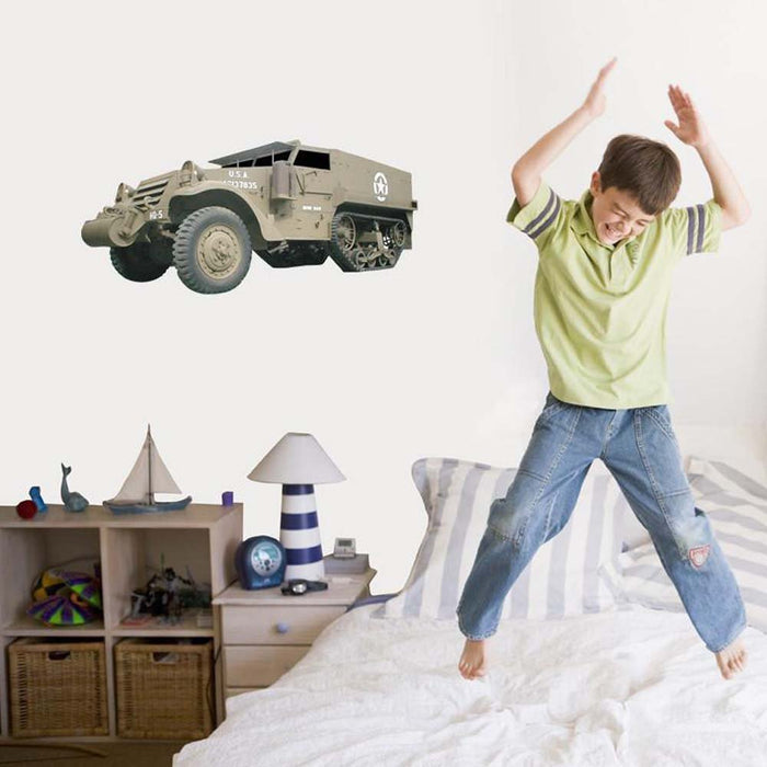 Half-Track Wall Decal Installed | Wallhogs