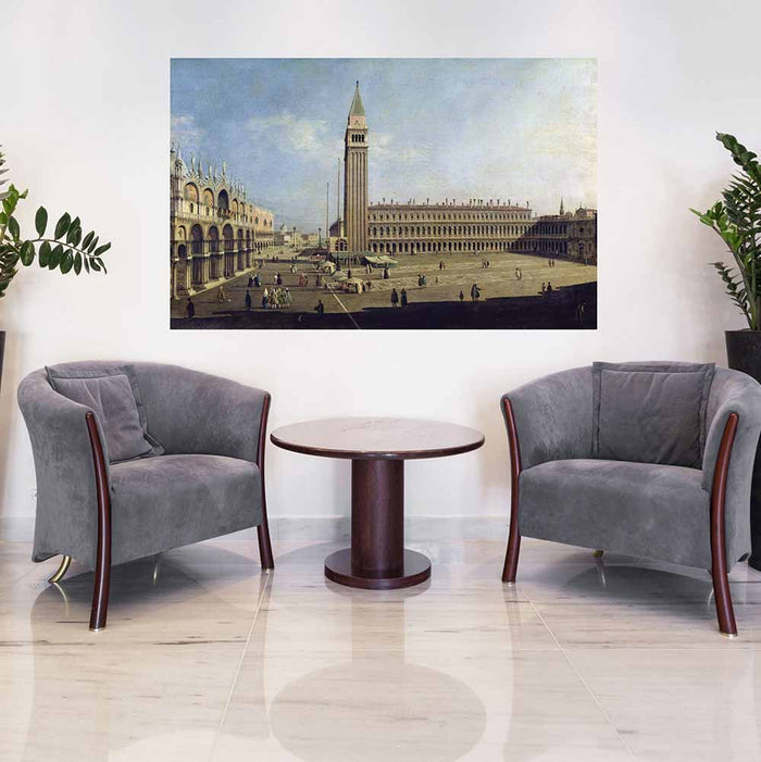45.5x72 Piazza San Marco Poster Displayed in Waiting Room