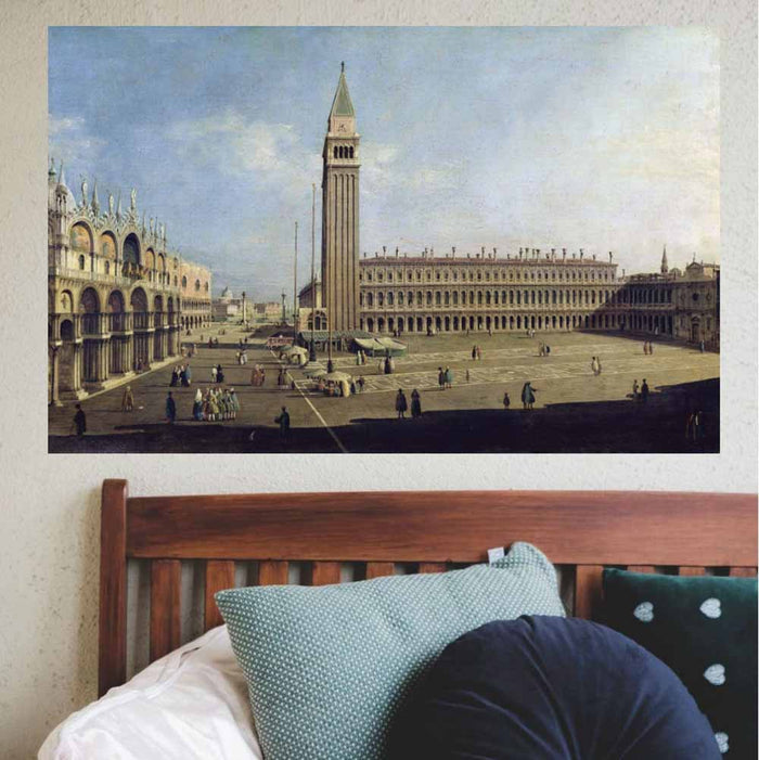 38x60 Piazza San Marco Decal Installed Above Bench
