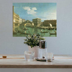 18.5x24 The Rialto Bridge Decal Installed Above Table