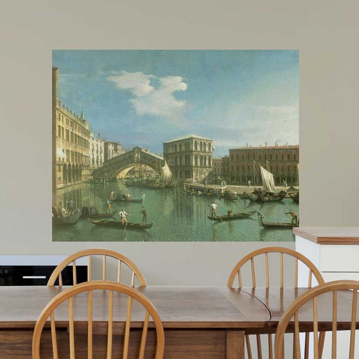 46.5x60 The Rialto Bridge Decal Installed in Lunch Room