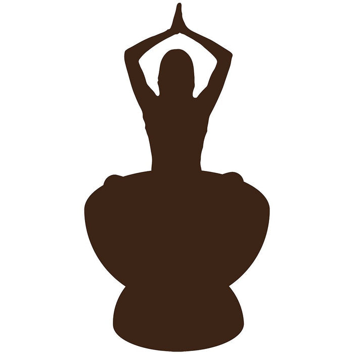 Brown Yoga Silhouette Wall Decal Printed & Die-Cut | Wallhogs