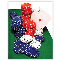 Poker Cards & Chips Glossy Poster Printed | Wallhogs