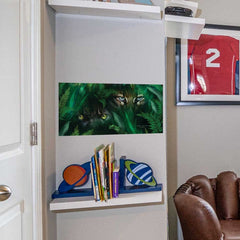 12x24 inch Panther & Ocelot Decal Installed Above Shelf