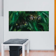 24x48 inch Panther & Ocelot Decal Installed Above Bench