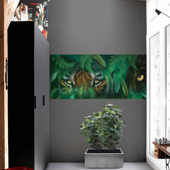 19x48 inch Tiger & Panther Poster Displayed on Wall