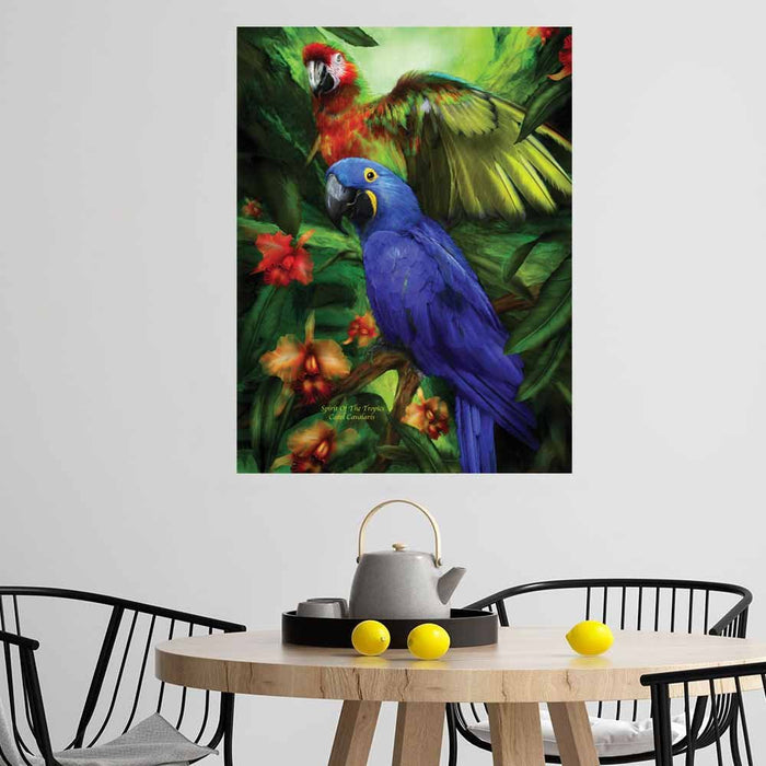36x48 Spirit of the Tropics Decal Installed in Dining Area