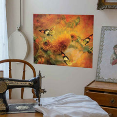 19x24 inch Sunflowers Decal Installed in Sewing Room